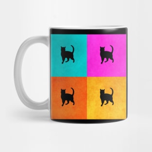 Neon Color Cat Background Mug